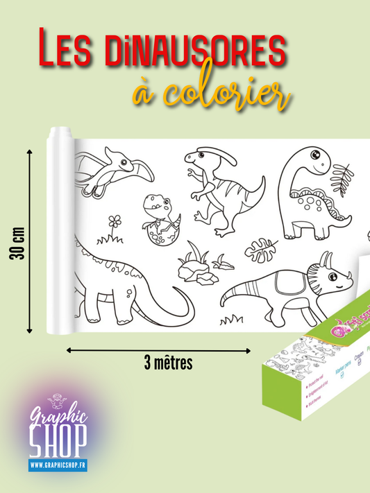 Rouleau de dessin à colorier auto-adhésif – 3 mètres