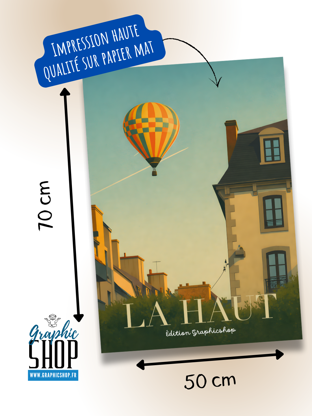 Affiche Là-haut – Illustration poétique | Édition Graphicshop