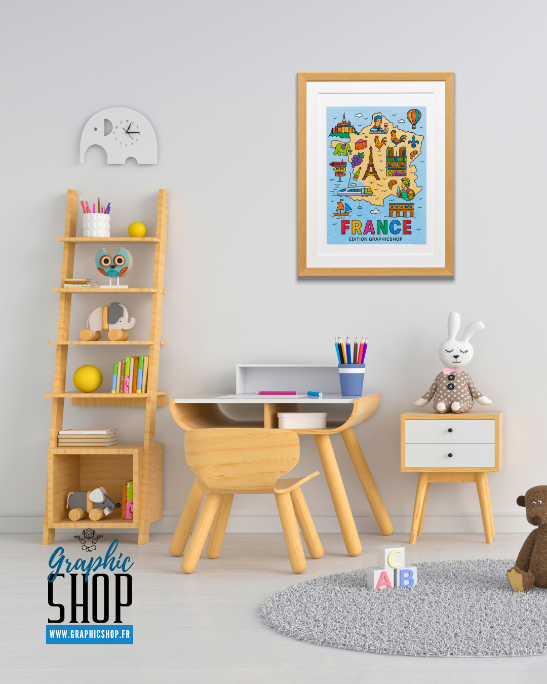 Coloriage géant – Carte de France – Affiche 50×70 cm