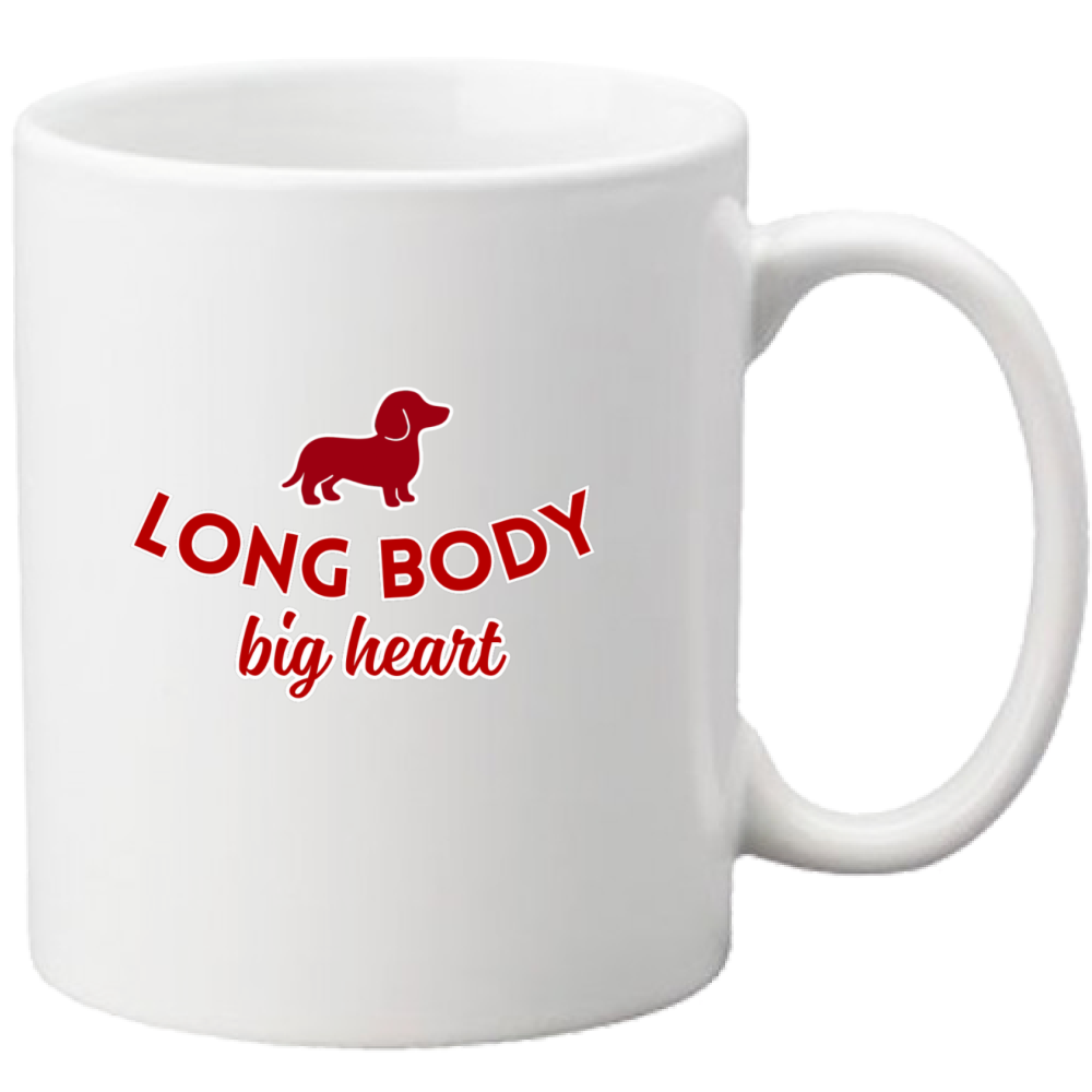 Mug « Long Body, Big Heart » – Grand cœur, longues pauses café