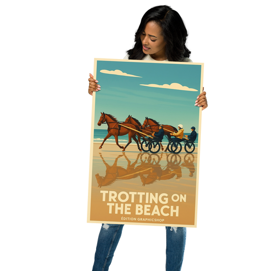 Affiche "Trotting on the Beach" – Édition Graphicshop