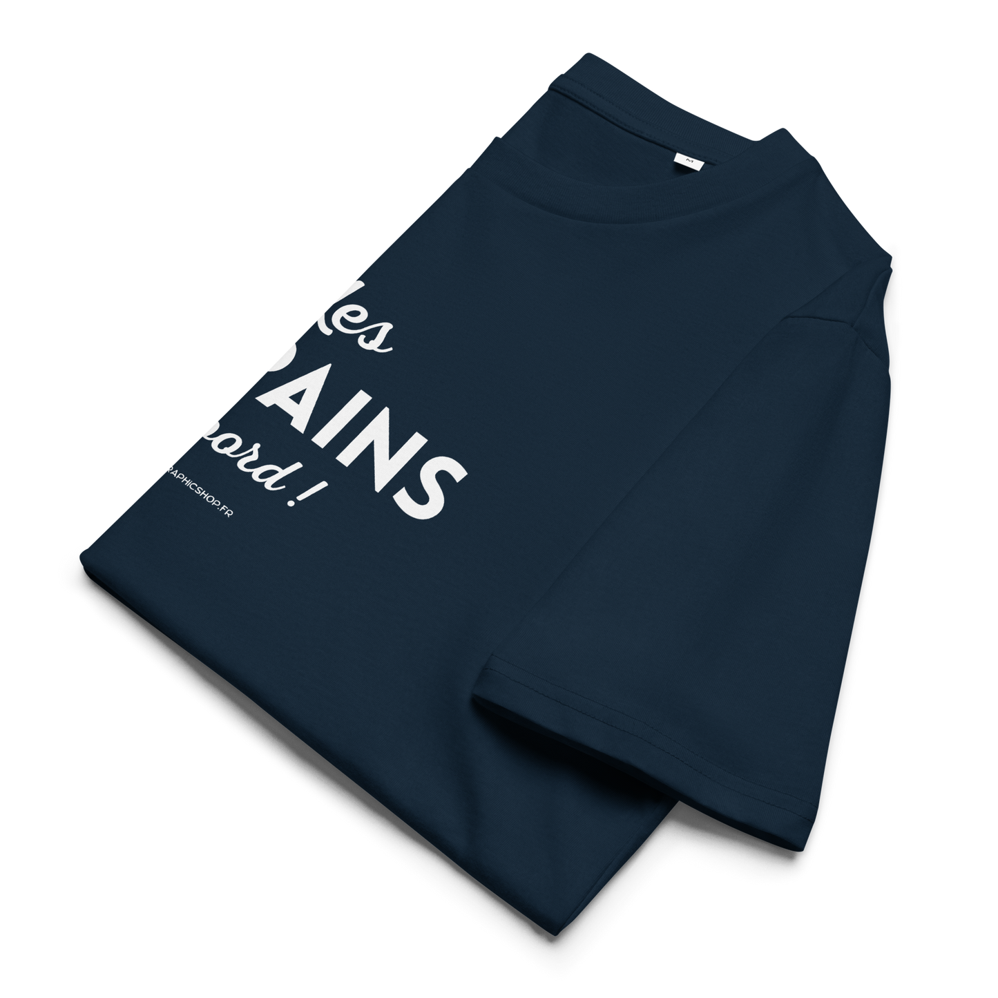T-shirt Bio « Les Copains d’abord ! » – Unisexe – Bleu Marine