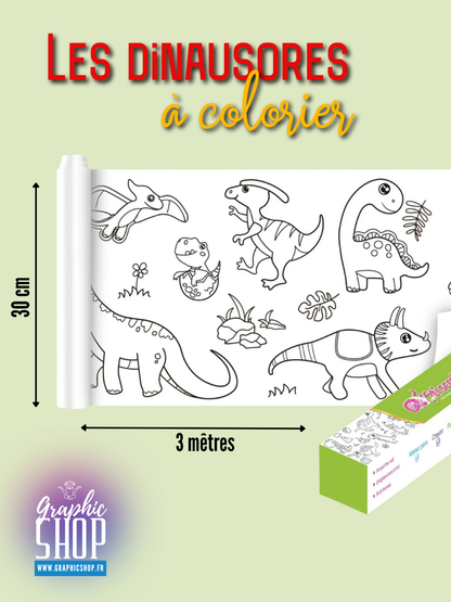 Rouleau de dessin à colorier auto-adhésif – 3 mètres