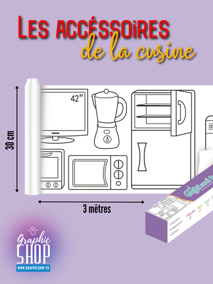 Rouleau de dessin à colorier auto-adhésif – 3 mètres