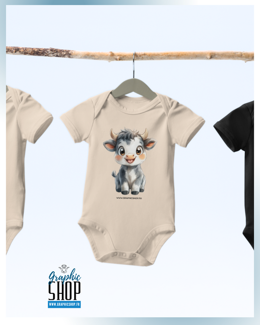 Body bébé en coton bio – Petit Veau Kawaii