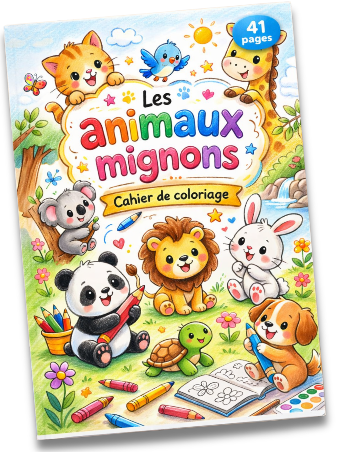 Cahier de coloriage enfant à télécharger – Les Animaux Mignons – PDF imprimable