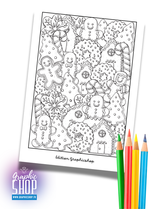 Coloriage Pains d'épices - gratuit à télécharger – Format A4
