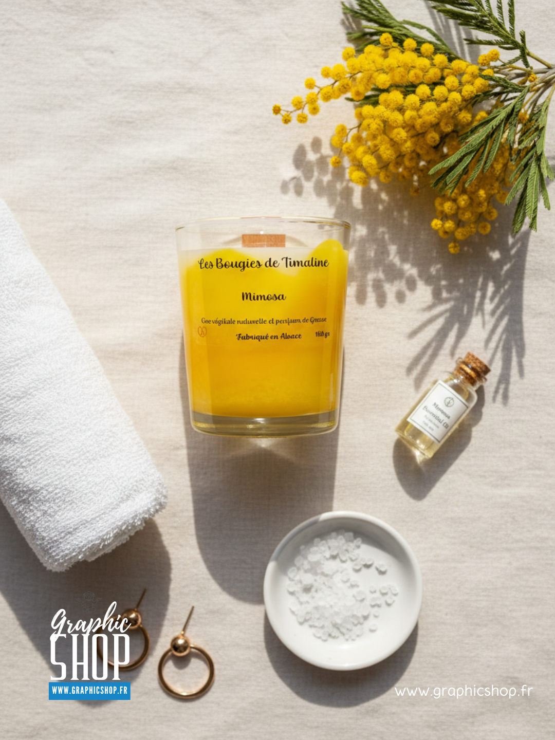 Bougie parfumée Mimosa – Les Bougies de Timaline