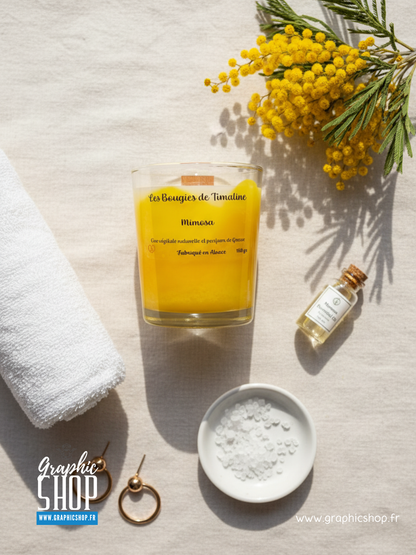 Bougie parfumée Mimosa – Les Bougies de Timaline