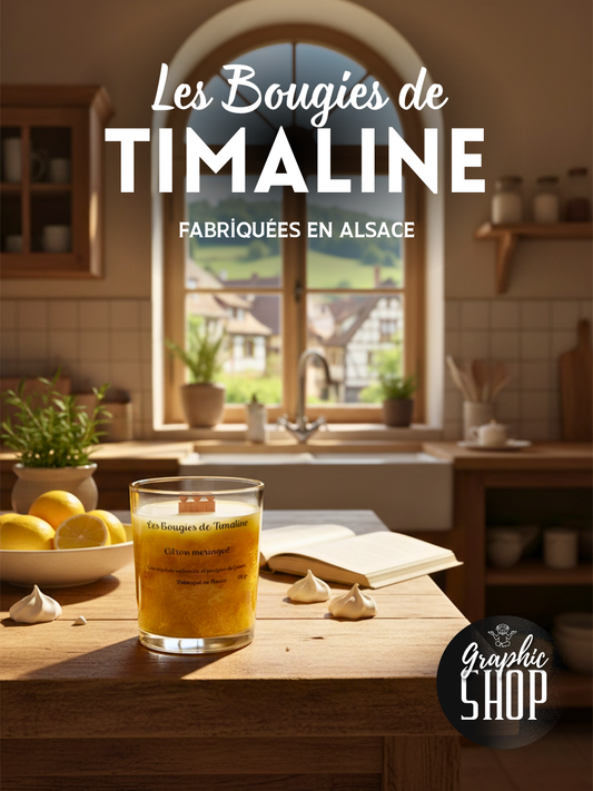 Bougie parfumée Citron Meringué – Les Bougies de Timaline