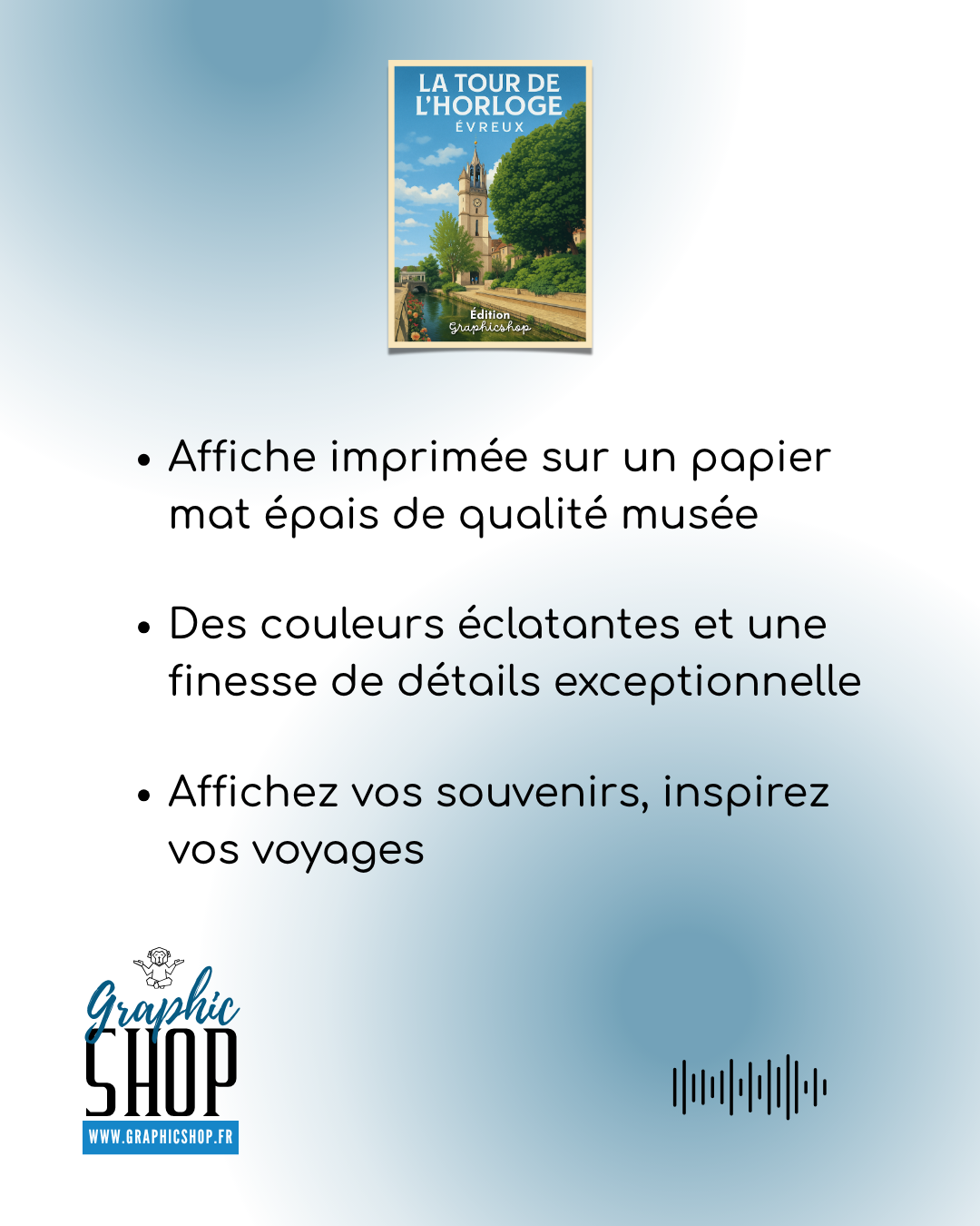 Affiche La Tour de l’Horloge – Évreux | Édition Graphicshop
