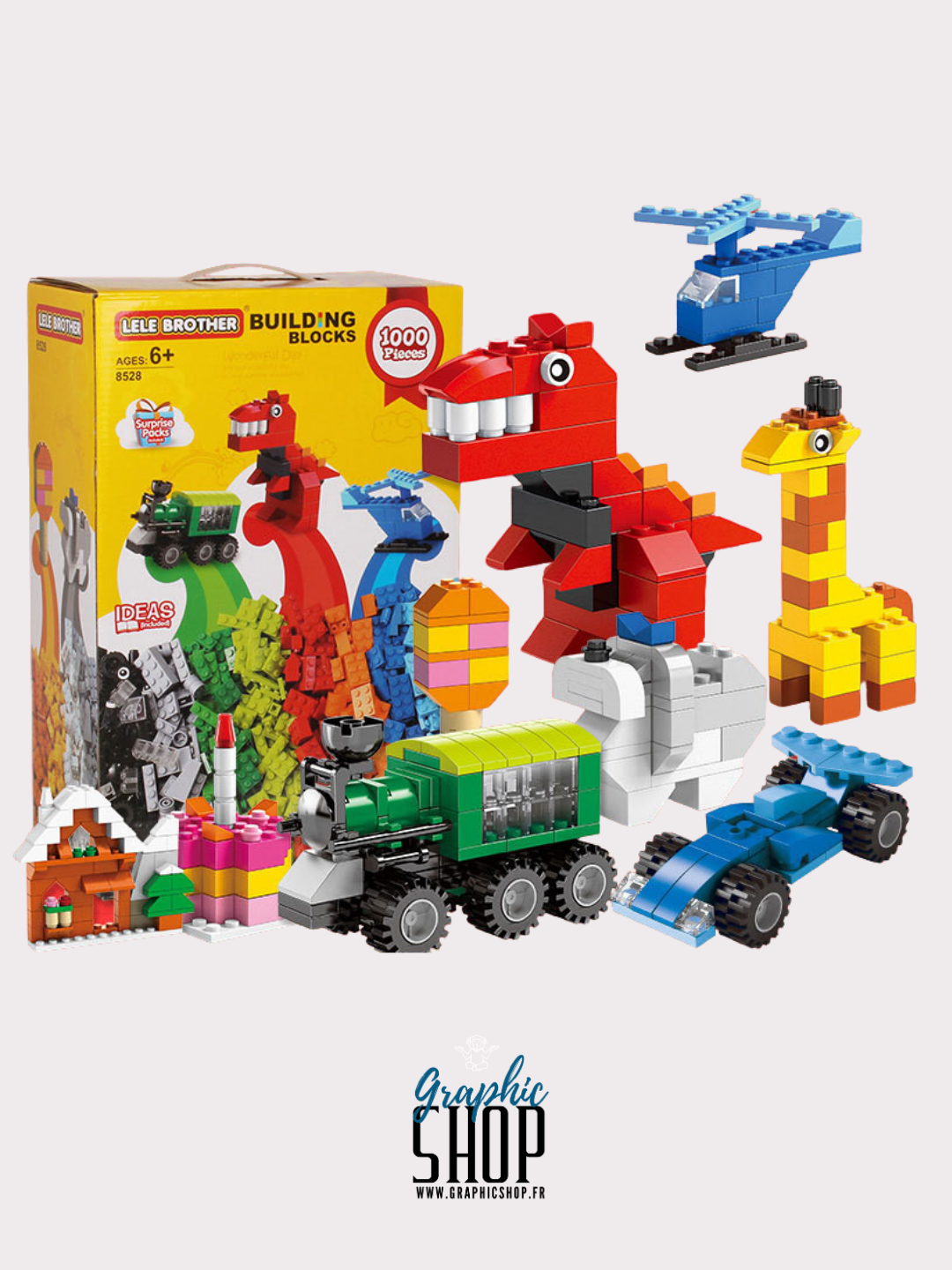 Boite de 1000 briques de constructions - Jeu éducatif, enfant 6 Ans et +