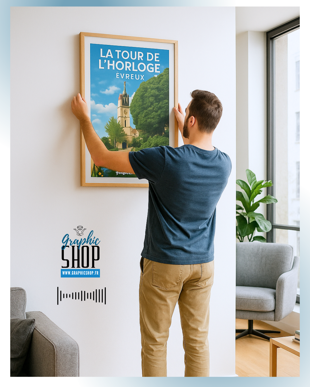 Affiche La Tour de l’Horloge – Évreux | Édition Graphicshop
