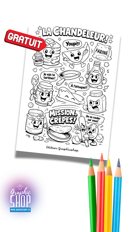 Coloriage LE CHANDELEUR - gratuit à télécharger – Format A4