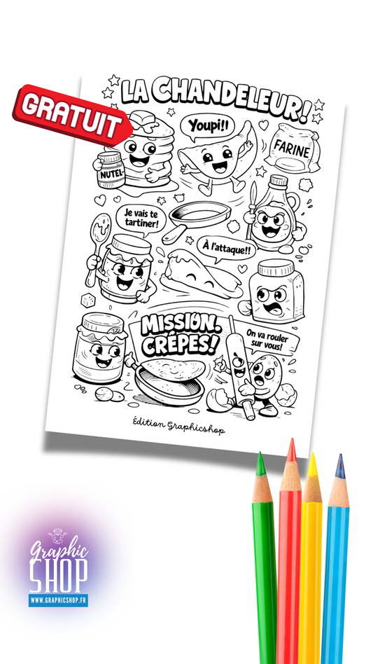 Coloriage LE CHANDELEUR - gratuit à télécharger – Format A4