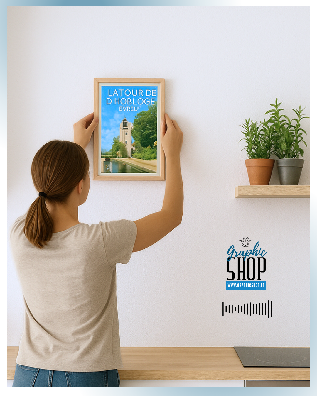 Affiche La Tour de l’Horloge – Évreux | Édition Graphicshop