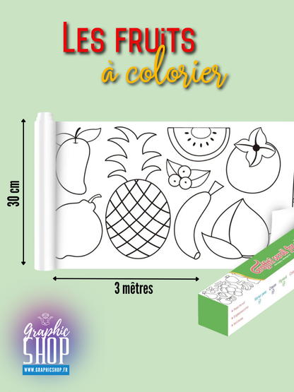 Rouleau de dessin à colorier auto-adhésif – 3 mètres