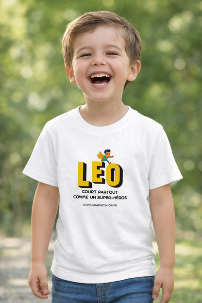 T-shirt LEO super Héros - Coton bio – Confort & style du quotidien