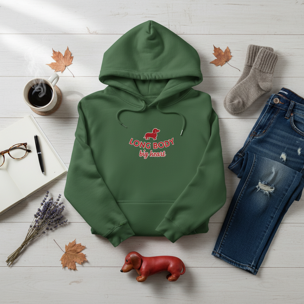 Sweat à capuche unisexe vert forêt – Hoodie streetwear en coton