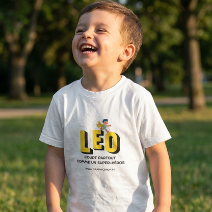 T-shirt LEO super Héros - Coton bio – Confort & style du quotidien