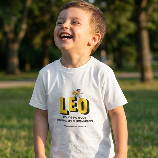 T-shirt LEO super Héros - Coton bio – Confort & style du quotidien