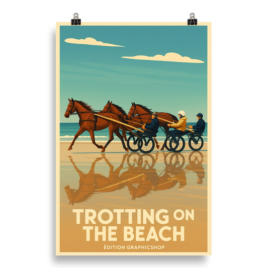 Affiche "Trotting on the Beach" – Édition Graphicshop