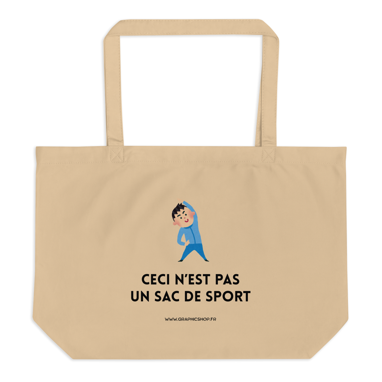 Grand tote bag en coton bio – Ceci n’est pas un sac de sport – Édition Graphicshop