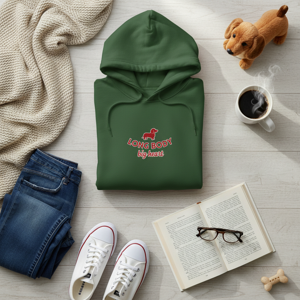 Sweat à capuche unisexe vert forêt – Hoodie streetwear en coton