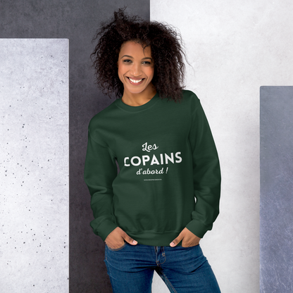 Sweat “Les Copains d’abord !” - Vert sapin
