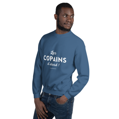 Sweat “Les Copains d’abord !” - Couleur indigo