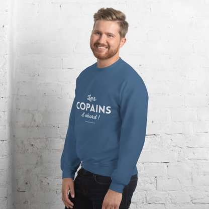 Sweat “Les Copains d’abord !” - Couleur indigo