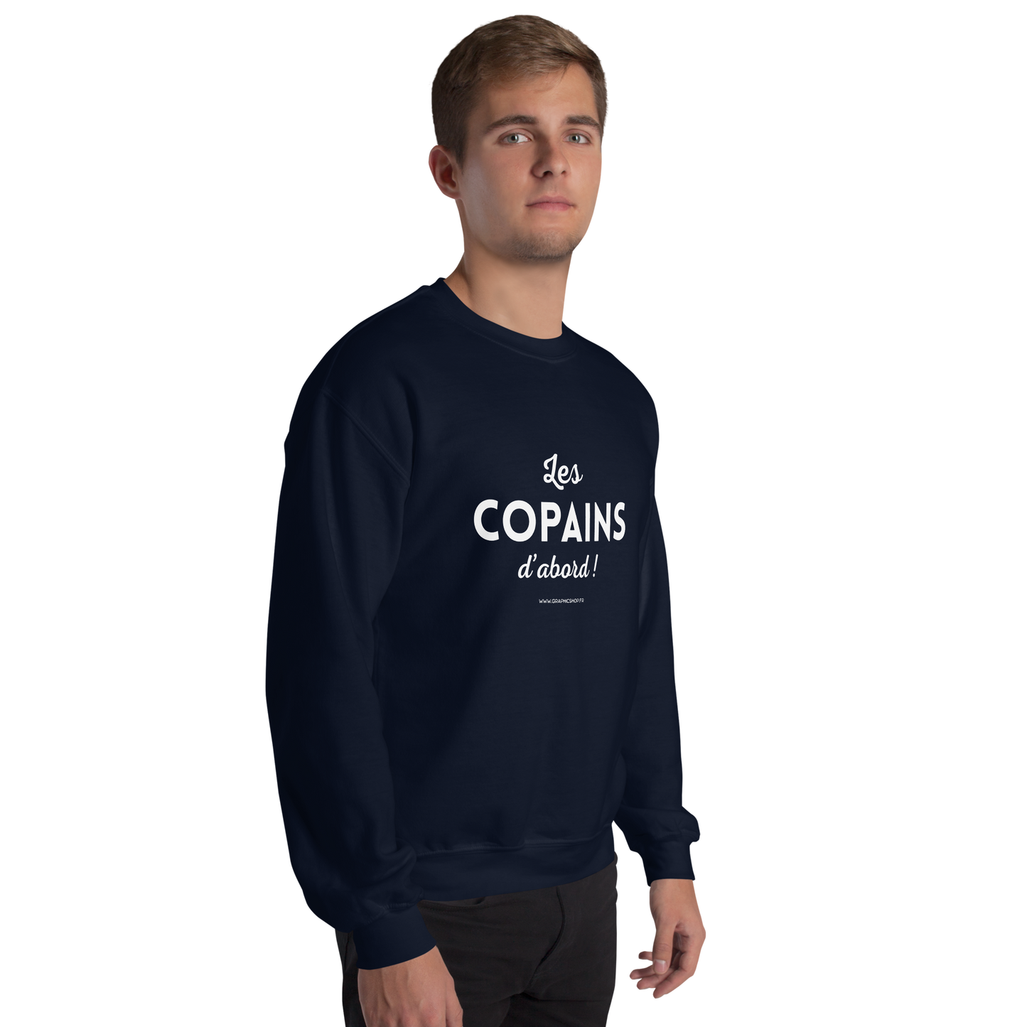 Sweat “Les Copains d’abord !” - Bleu Navy