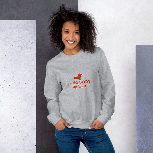 🐾 Sweat-shirt « Long Body, Big Heart » – Le pull incontournable des amoureux de teckels - rouge