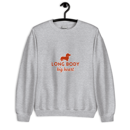🐾 Sweat-shirt « Long Body, Big Heart » – Le pull incontournable des amoureux de teckels - rouge