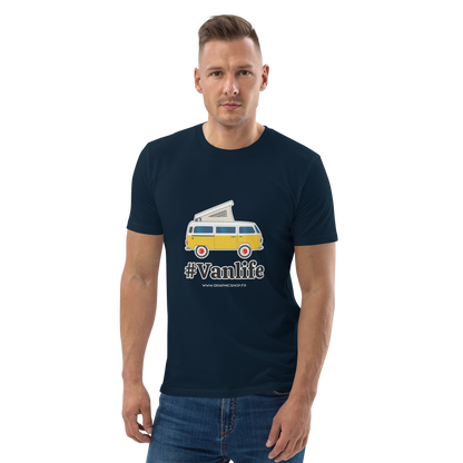T-shirt bio unisexe "#Vanlife" – Le lifestyle nomade, en version stylée