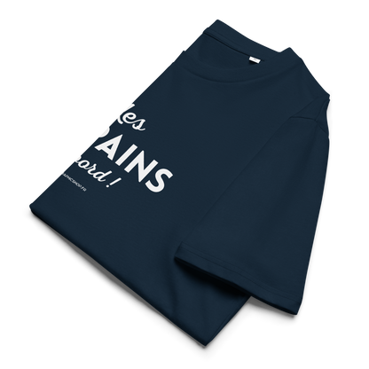T-shirt Bio « Les Copains d’abord ! » – Unisexe – Bleu Marine