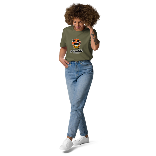 T-shirt Bio « #Vanlife » – Unisexe – Kaki Aventure