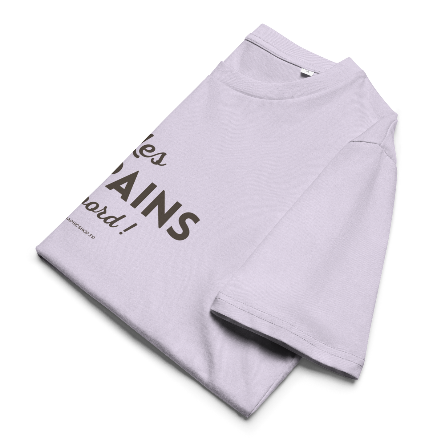 T-shirt Bio « Les Copains d’abord ! » – Unisexe – Lavande Douce
