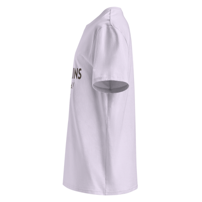 T-shirt Bio « Les Copains d’abord ! » – Unisexe – Lavande Douce