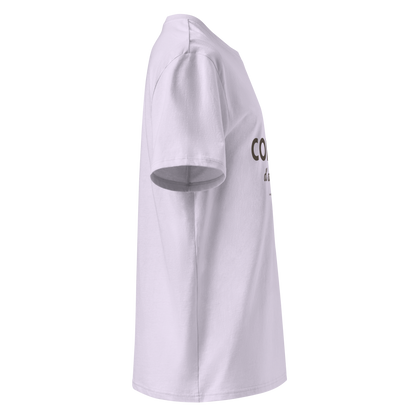 T-shirt Bio « Les Copains d’abord ! » – Unisexe – Lavande Douce